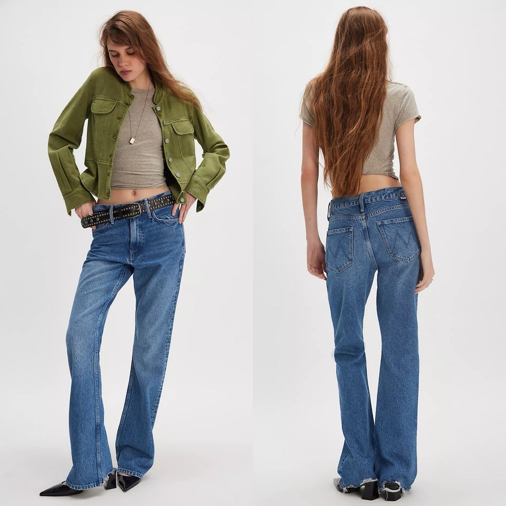 NWT Mother The Chomp Heel Chew Boot Cut Jeans Chew Toy Free People